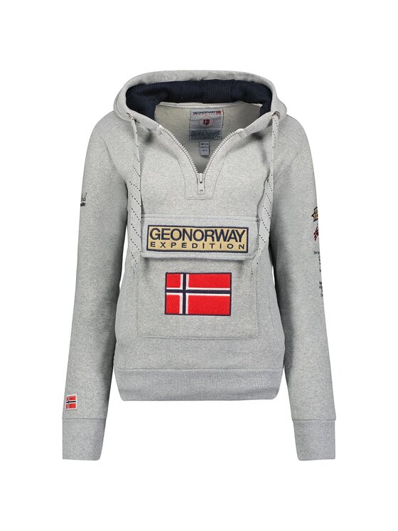 Geographical Norway Geographical Norway Bluza WU1293H/GN B-Grey Szary Regular Fit