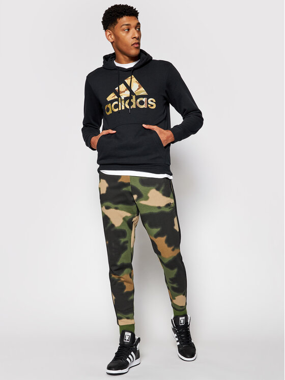 adidas Bluza Essentials Camouflage GL0019 Czarny Regular Fit • Modivo.pl