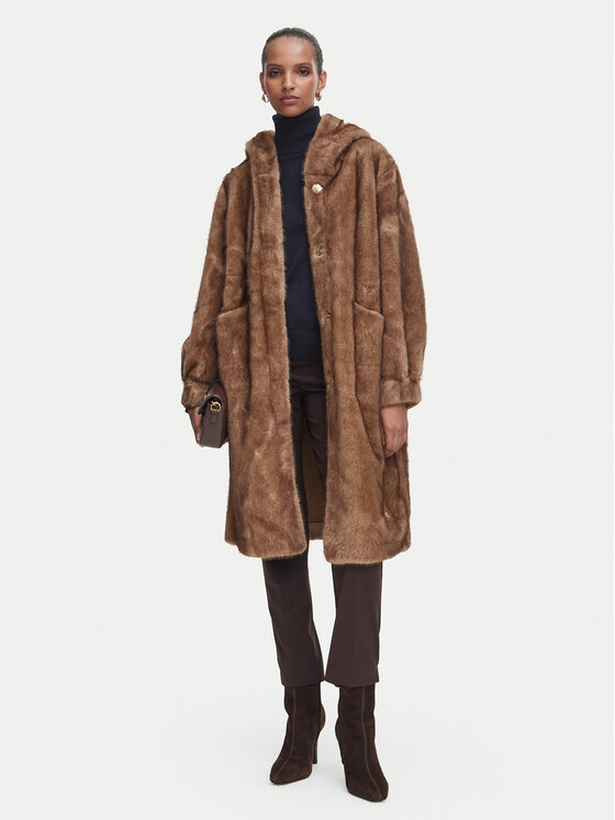 Rinascimento Rinascimento Krzno CFC0127148003 Bež Oversize