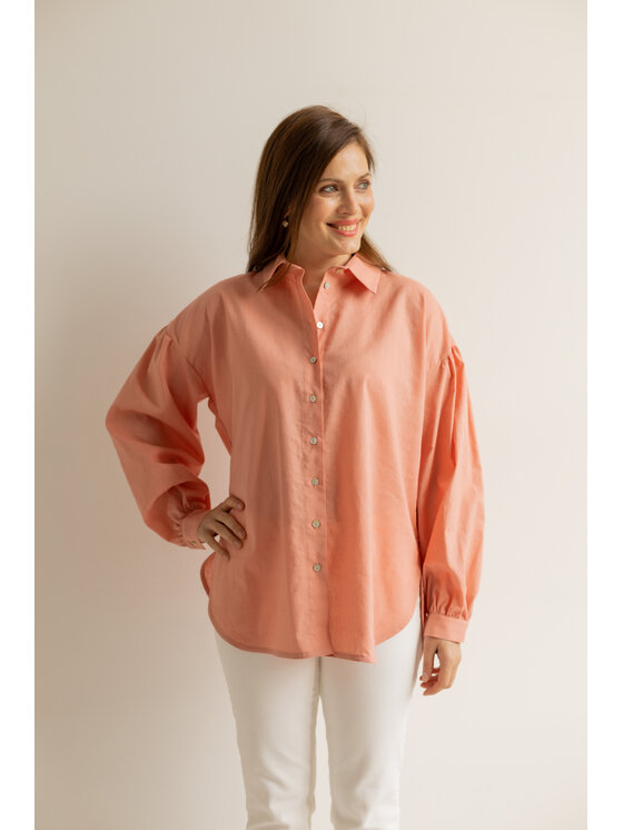 Entelier Entelier Koszula Summer Pomarańczowy Oversize