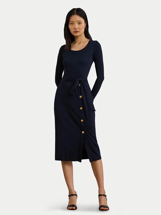 LAUREN RALPH LAUREN LAUREN RALPH LAUREN Kötött ruha 250889290005 Sötétkék Slim Fit