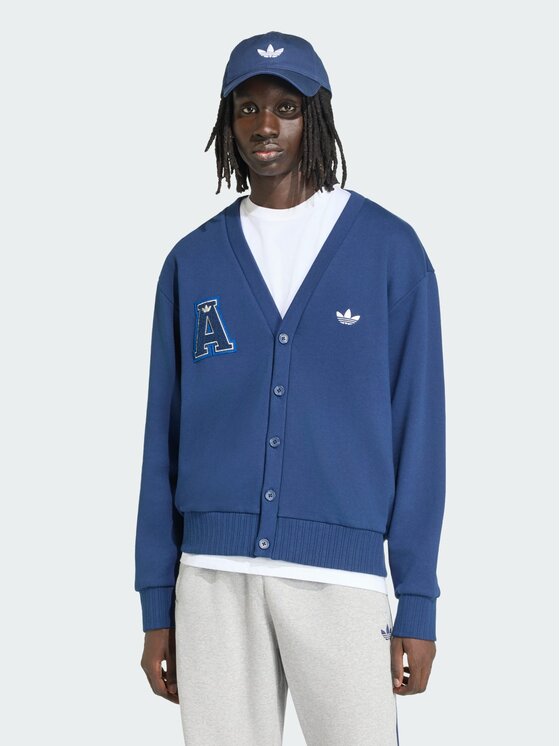 adidas adidas Kardigan 167877 Granatowy Loose Fit