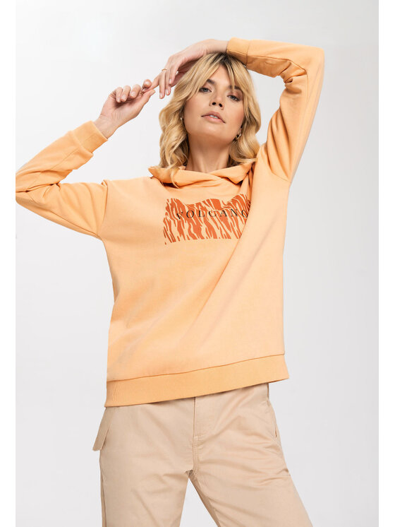 Volcano Volcano Bluza B-FOGI Pomarańczowy Regular Fit