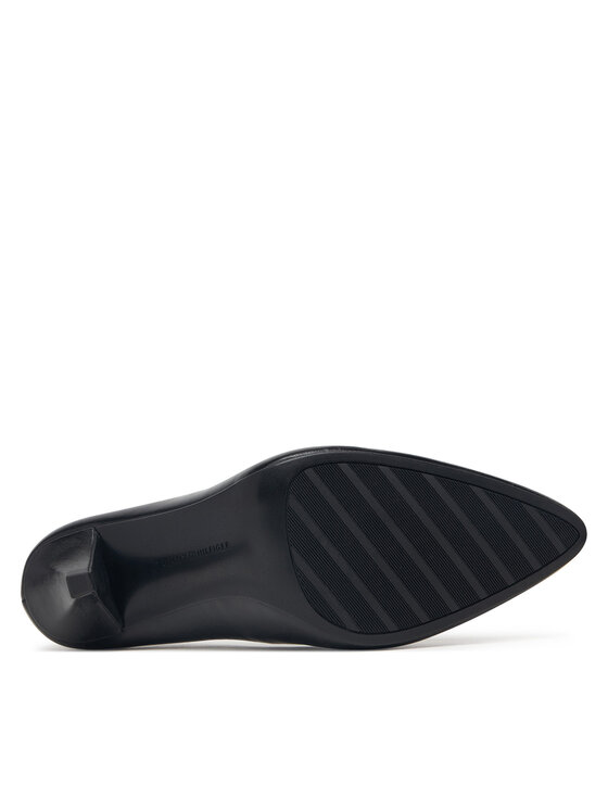 Tommy Hilfiger Tommy Hilfiger Pantofi cu toc subțire High Heel Court Leather Shoe FW0FW09527 Negru