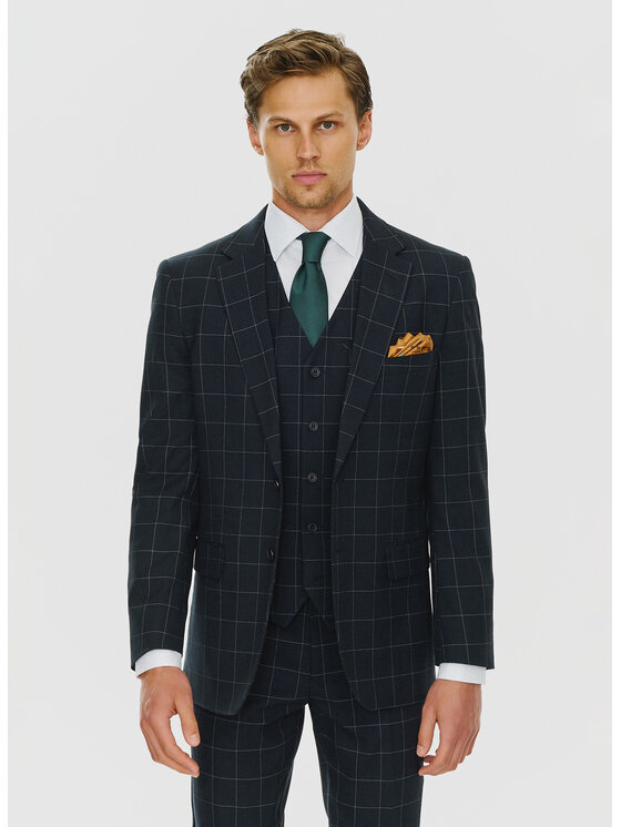 Pako Lorente Pako Lorente Marynarka P24SF-3G-001 Granatowy Slim Fit
