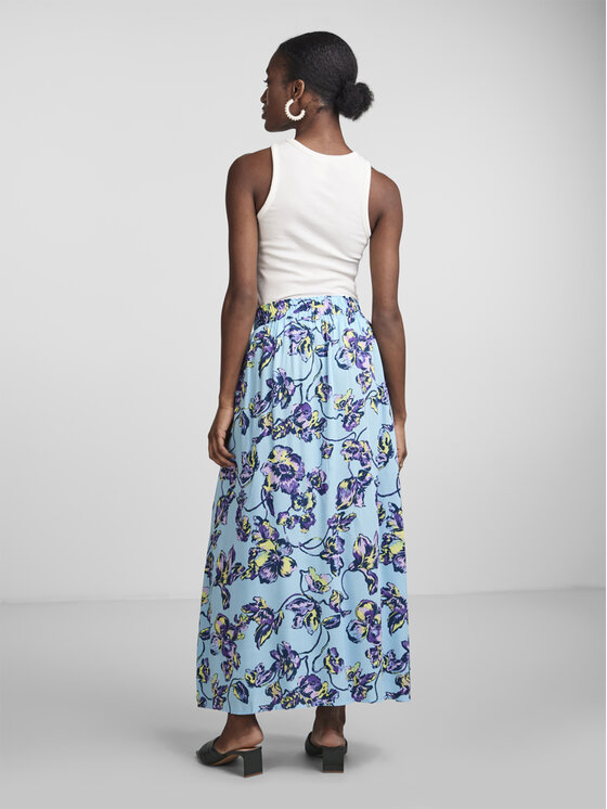 YAS YAS Maxi szoknya 26026340 Kék Regular Fit