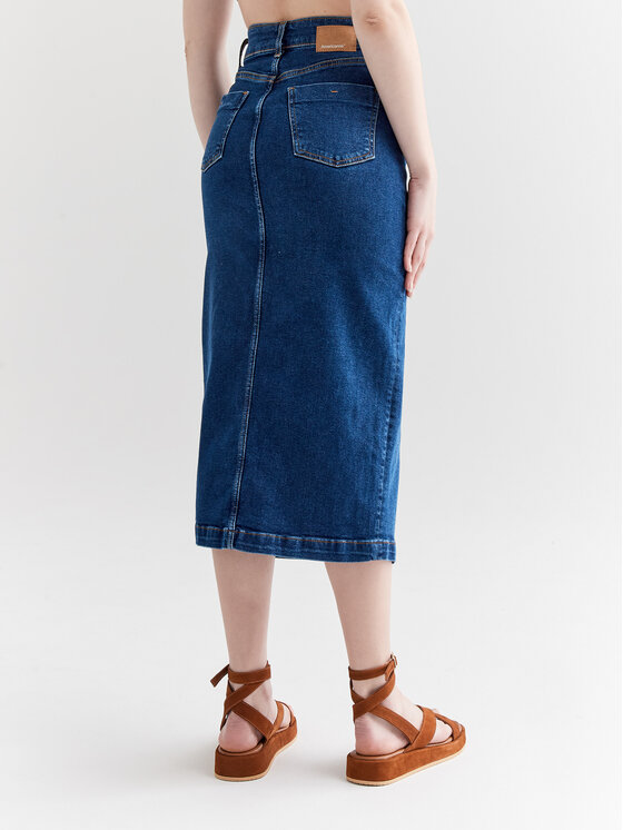 Americanos Americanos Džínová sukně Georgia Modrá Slim Fit