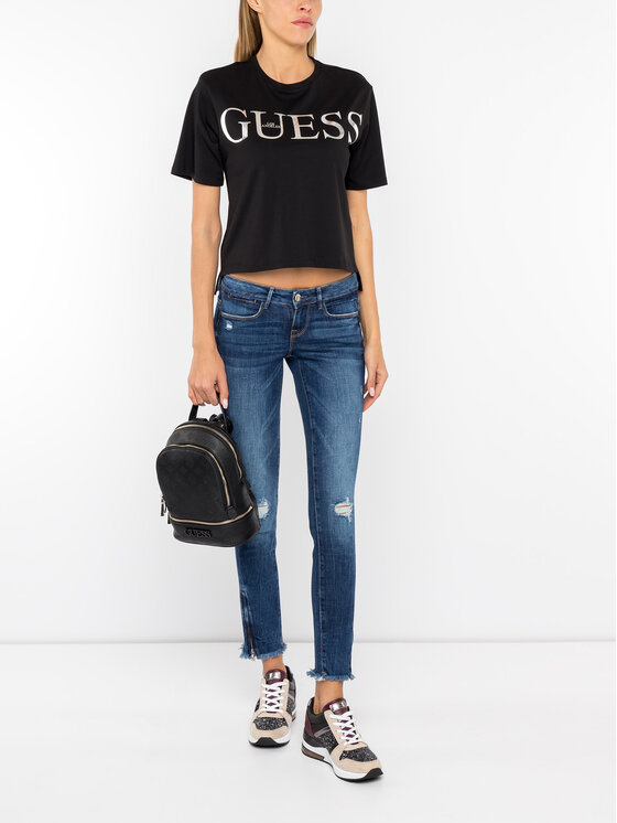 Guess Guess Marškinėliai W94I70 JA900 Juoda Regular Fit