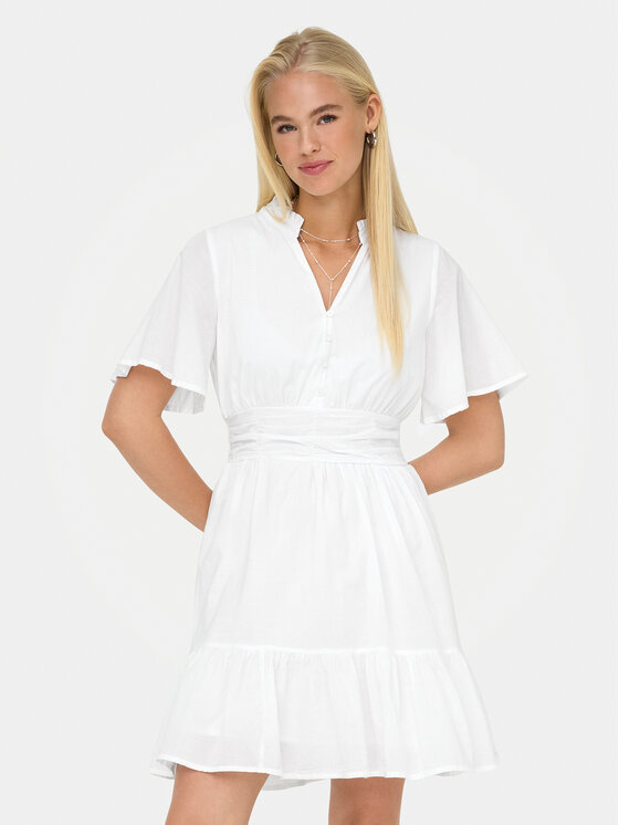 ONLY ONLY Rochie de zi Rarkel 15363615 Alb Regular Fit