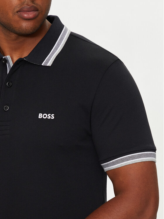 BOSS Boss Polokošeľa Paddy 50469055 Čierna Regular Fit