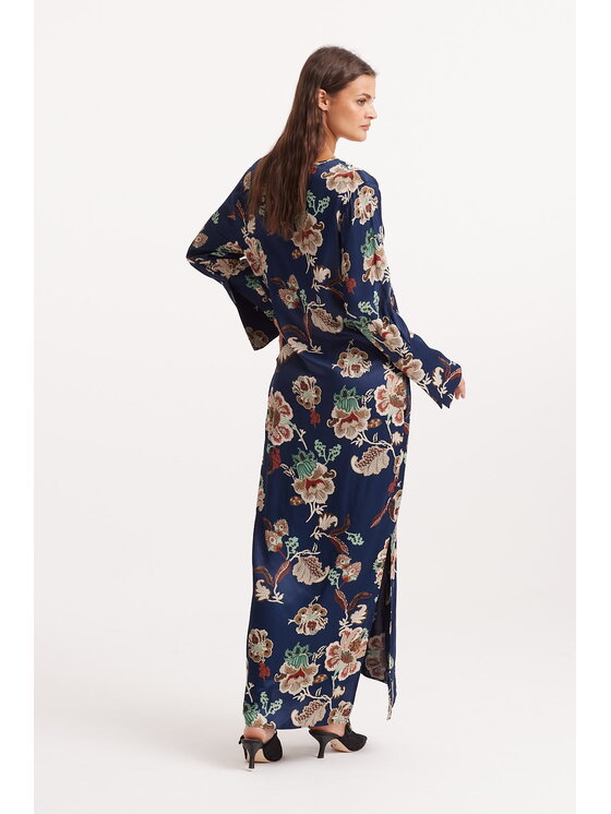 Castellani Castellani Sukienka Japan Granatowy Regular Fit
