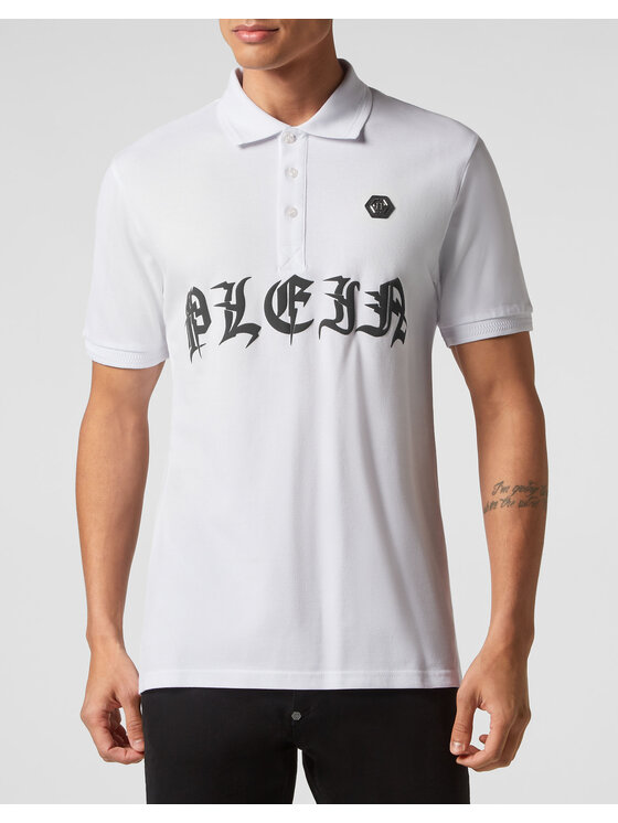 PHILIPP PLEIN PHILIPP PLEIN Polokošeľa 1173 Biela Slim Fit