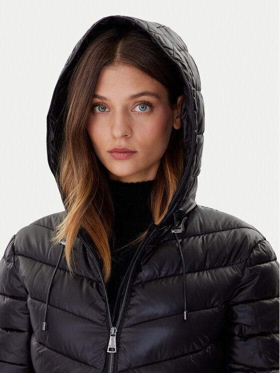 DKNY DKNY Cappotto invernale DLEMPV38 Nero Slim Fit