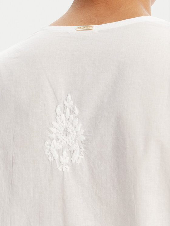 Selmark Selmark Sukienka letnia BC198 Biały Relaxed Fit