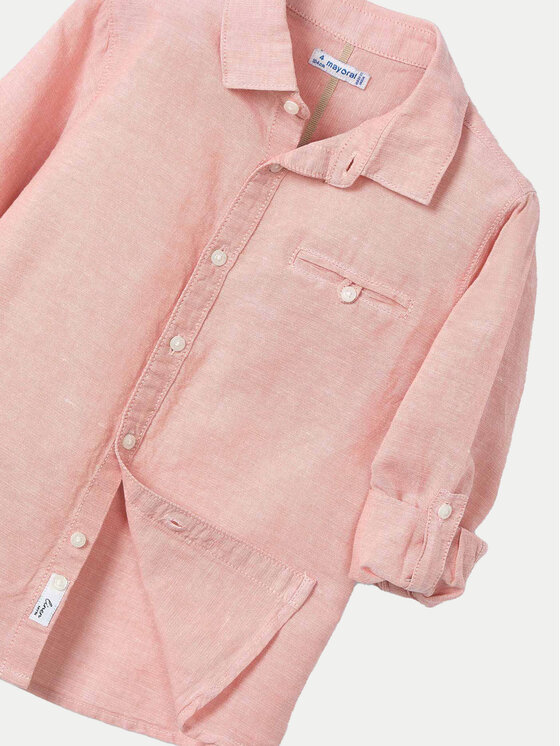 Mayoral Mayoral Camicia 3121 Arancione Regular Fit