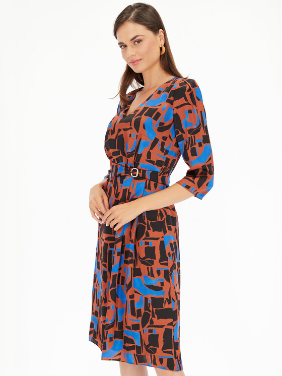 Potis & Verso Potis & Verso Sukienka codzienna Milana Kolorowy Regular Fit