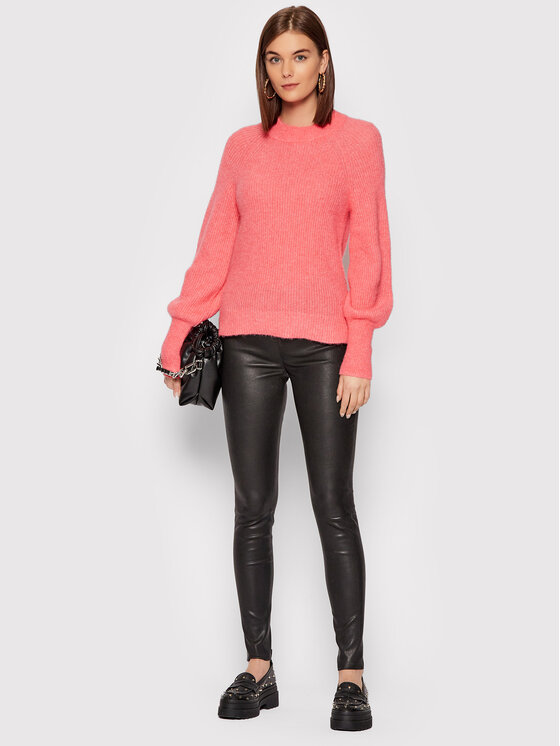 Notes Du Nord Notes Du Nord Kožne hlače Mio 11260 Crna Slim Fit