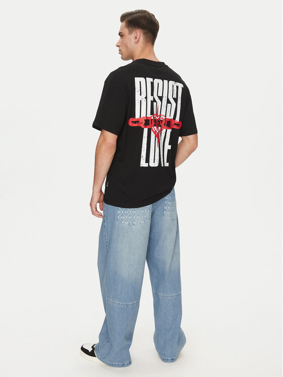 Karl Kani Karl Kani Tričko Resist Love 60300349 Čierna Relaxed Fit