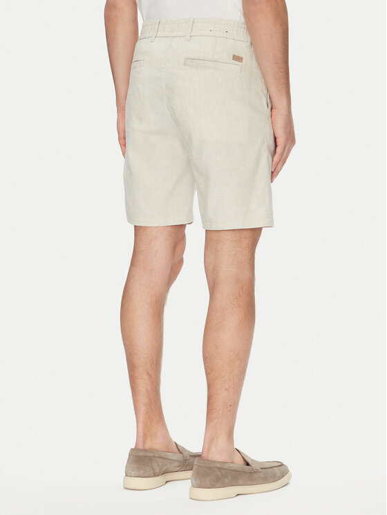 BOSS BOSS Bavlnené šortky 50536863 Béžová Tapered Fit