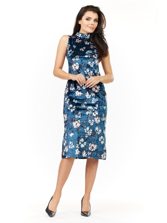 Awama Awama Vestito da giorno A202 Blu scuro Basic Fit