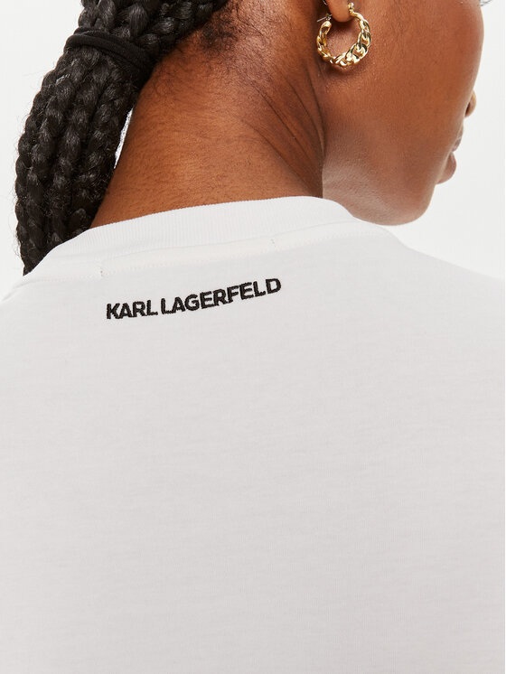 KARL LAGERFELD KARL LAGERFELD T-Shirt 245W1713 Biały Regular Fit