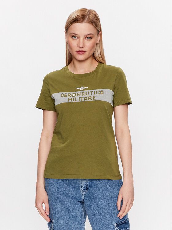 Aeronautica Militare Majica 231TS2101DJ510 Zelena Regular Fit