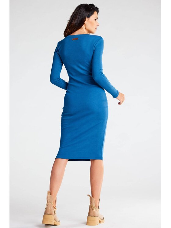 Infinite You Infinite You Vestito di maglia M282 Blu Basic Fit