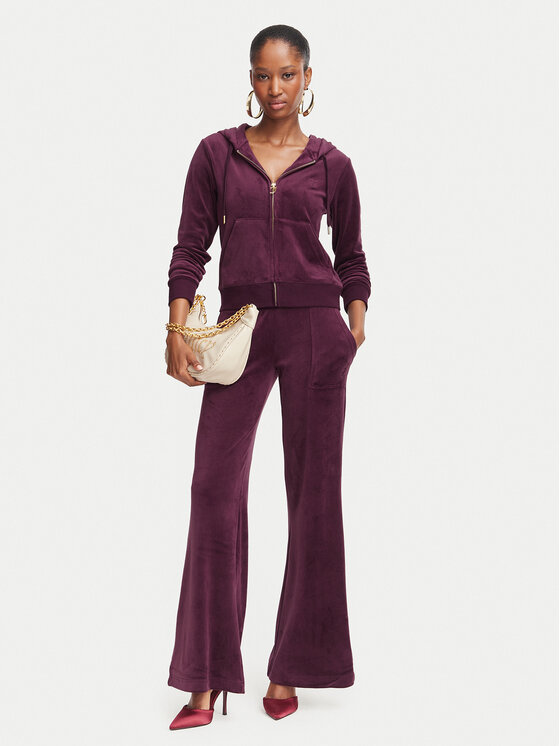 Juicy Couture Juicy Couture Spodnie dresowe Layla JCSEBJ001G Bordowy Regular Fit
