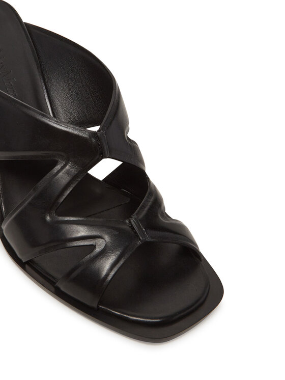 Max Mara Max Mara Klapki Doublewedge 2514521112600 Czarny