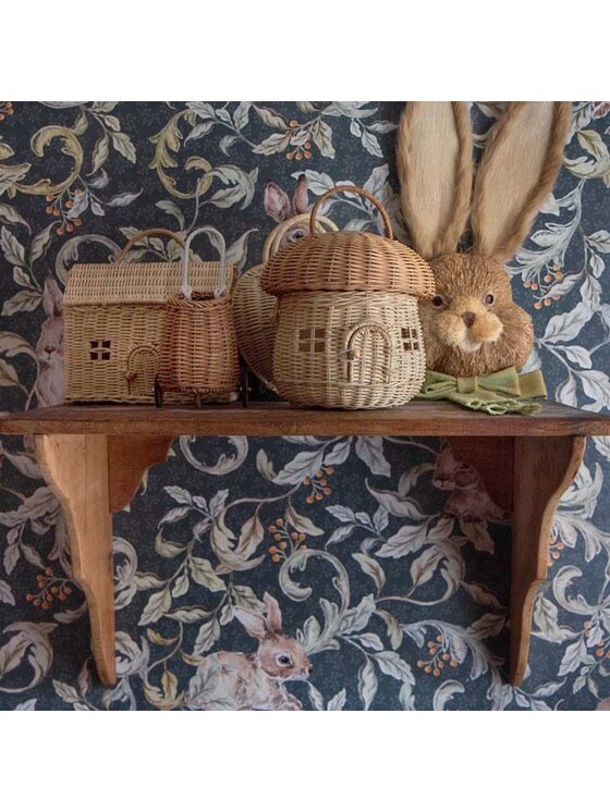 Dekornik Dekornik Tapeta Rabbits Groove Dark Wallpaper Granatowy