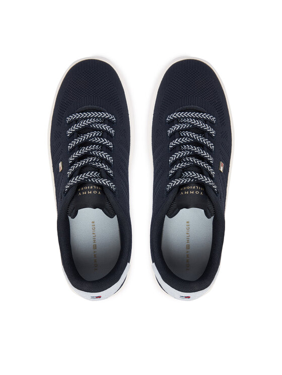 Tommy Hilfiger Tommy Hilfiger Sneakersy Knit Cupsole FW0FW09289 Granatowy