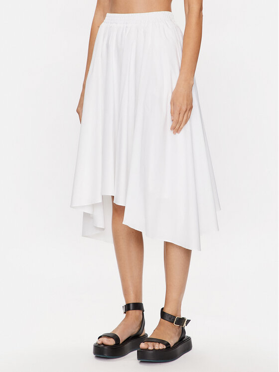 MICHAEL Michael Kors Fustă trapez MS3709KF4C Alb Relaxed Fit
