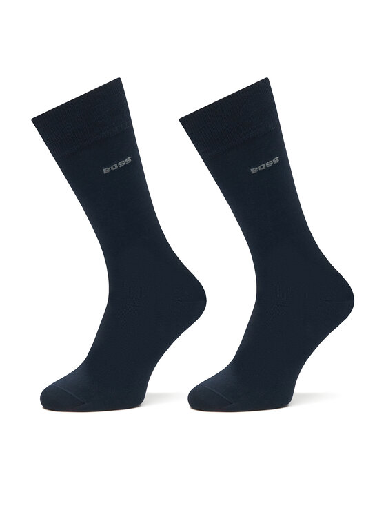 Set de 2 perechi de șosete lungi pentru bărbați BOSS 2P RS Tom 50534901 Bleumarin