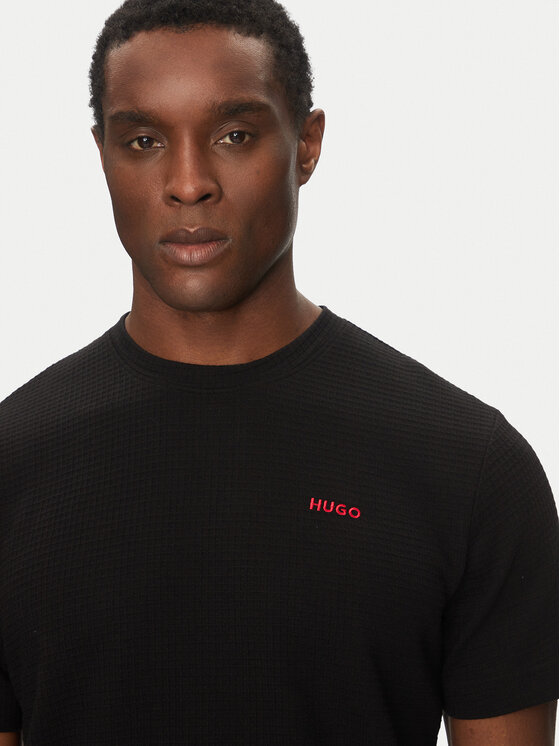 HUGO HUGO Футболка Austin 50532011 Чорний Regular Fit