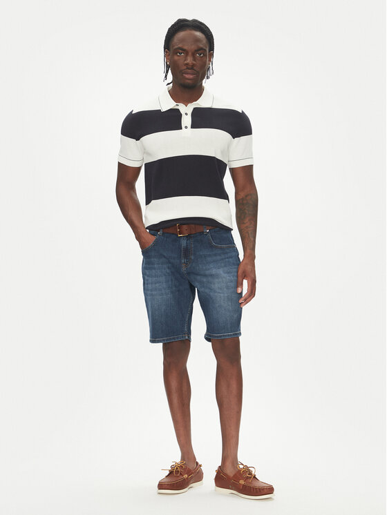 Hechter Paris Hechter Paris Pantaloni scurți de blugi 26655 151362 Bleumarin Regular Fit