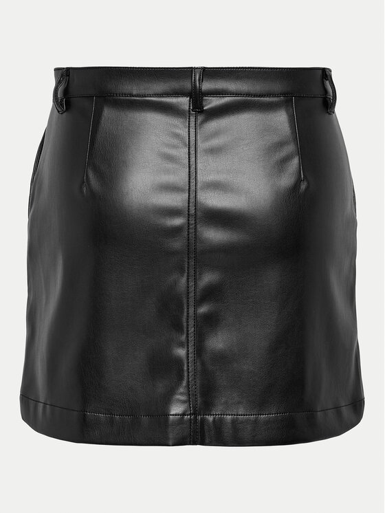 ONLY ONLY Fustă din imitație de piele Amazing 15331876 Negru Slim Fit