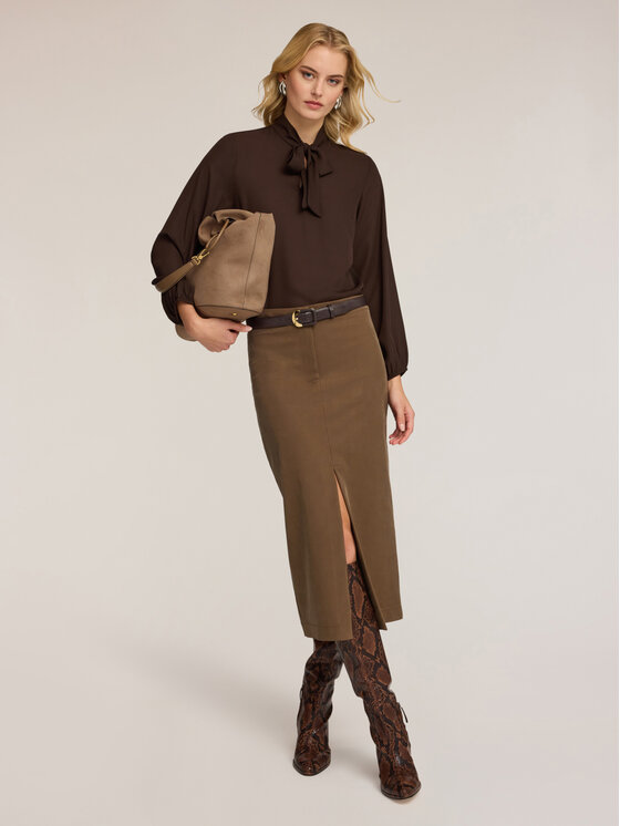 Motivi Motivi Gonna midi 1027Q001193N025 Marrone Regular Fit