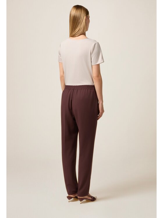 Oltre Oltre Pantaloni di tessuto P273J002361N036 Bordeaux Regular Fit