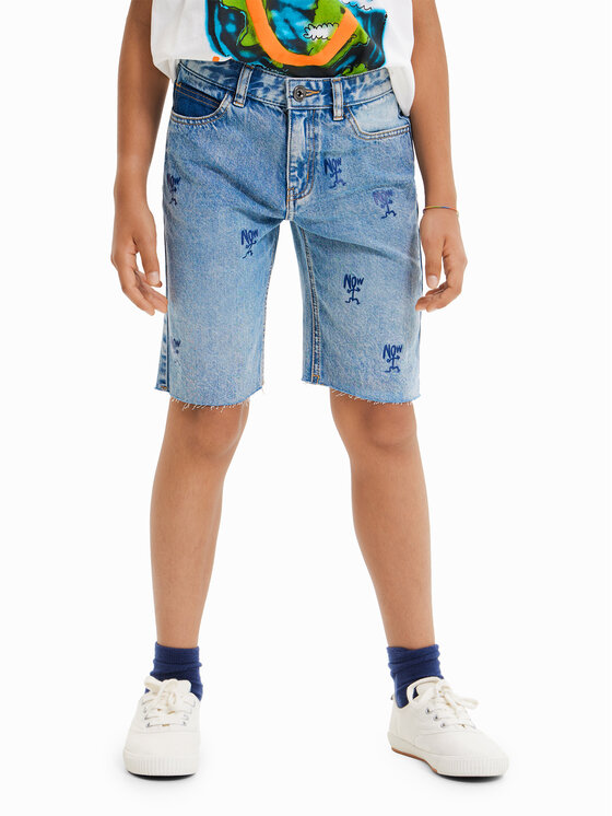 Desigual Desigual Дънкови шорти 23SBDD01 Син Regular Fit