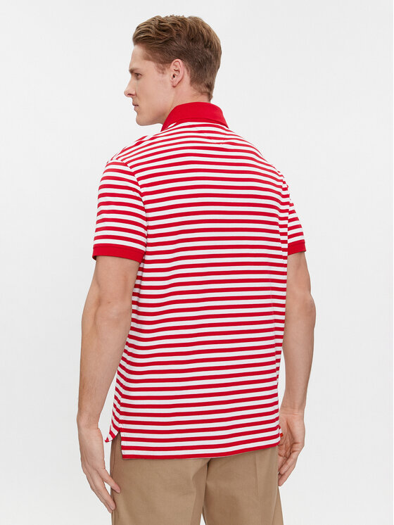 Tommy Hilfiger Tommy Hilfiger Тениска с яка и копчета 1985 MW0MW17770 Червен Regular Fit