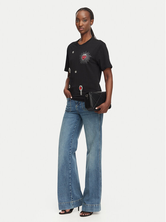 Liu Jo Liu Jo Тишърт WF6324 J0088 Черен Regular Fit