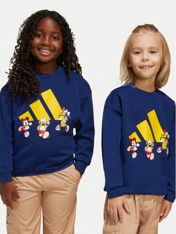 adidas adidas Felpa Disney Mickey Mouse JD4550 Blu scuro Loose Fit