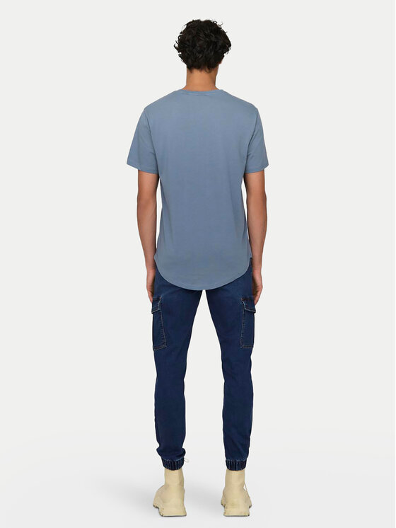 Only & Sons Only & Sons Marškinėliai Matt 22002973 Mėlyna Regular Fit