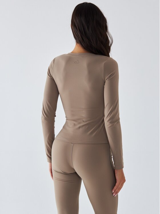 BeShaped BeShaped Longsleeve Morning Dew Beżowy Shaping Fit