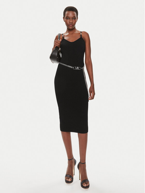 MICHAEL Michael Kors MICHAEL Michael Kors Trikotažinė suknelė MS381MK33D Juoda Slim Fit
