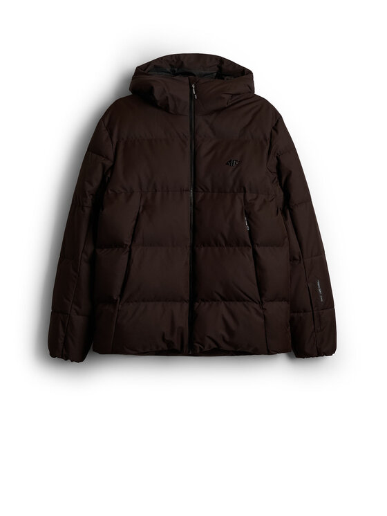 4F 4F Kurtka zimowa URBAN COMMUTER Brązowy ciemny Regular Fit