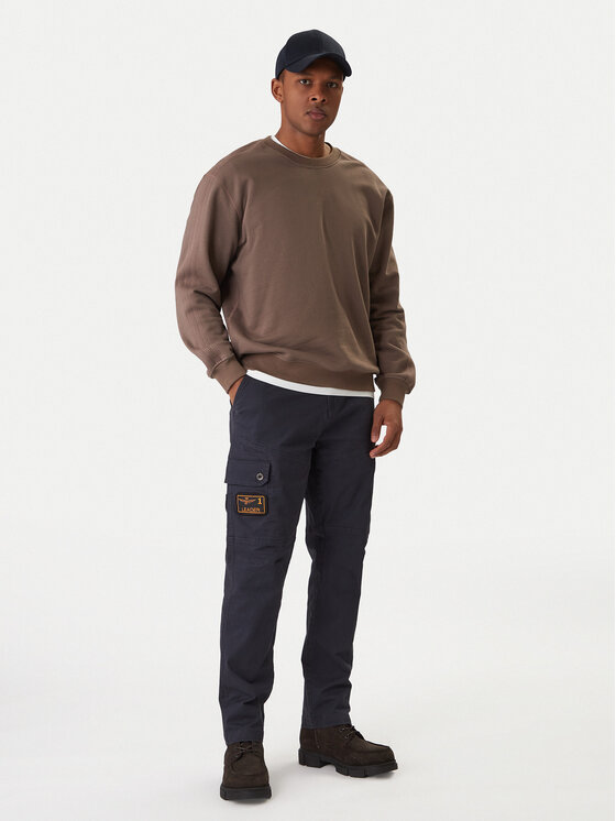 Aeronautica Militare Aeronautica Militare Medžiaginės kelnės 252PA1688UCT03399 Tamsiai mėlyna Regular Fit