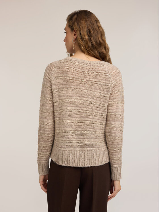Motivi Motivi Sweter M541W004256N002 Kremowy Regular Fit
