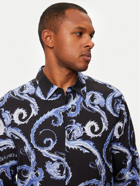 Versace Jeans Couture Versace Jeans Couture Риза 77GAL2R0 Черен Regular Fit