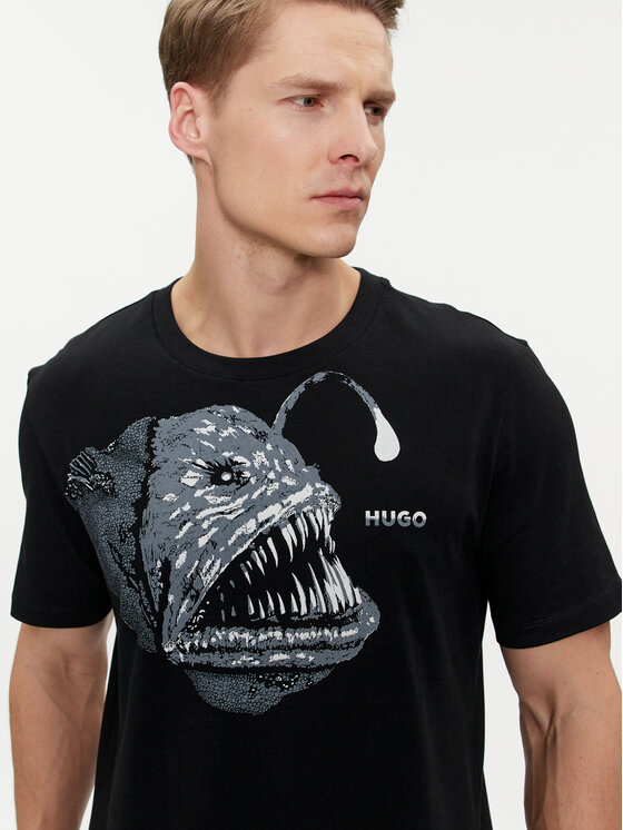 HUGO Hugo T-särk Dibeach 50513812 Must Regular Fit